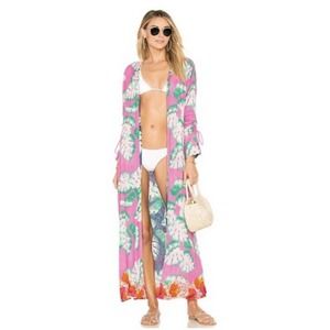 Lovers & Friends Reversible Tropical Long Sleeve Cover Up